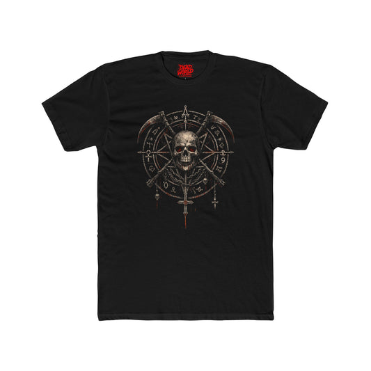 Skull Compass Graphic Tee — Gothic Pirate Skull T-Shirt