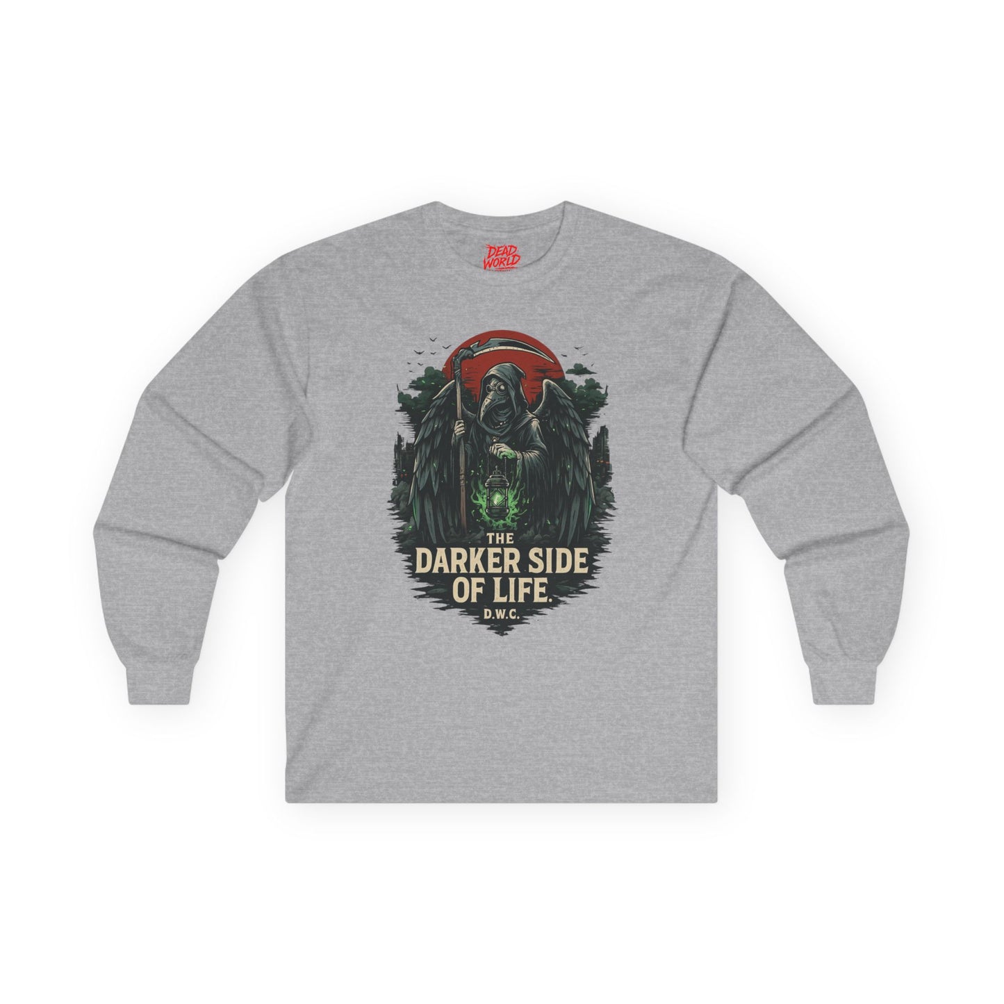 Gothic Skull Forest Long Sleeve Tee — "The Darker Side of Life"