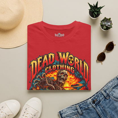 Graphic T-Shirt — 'Dead World Clothing' Skull Sunset Design
