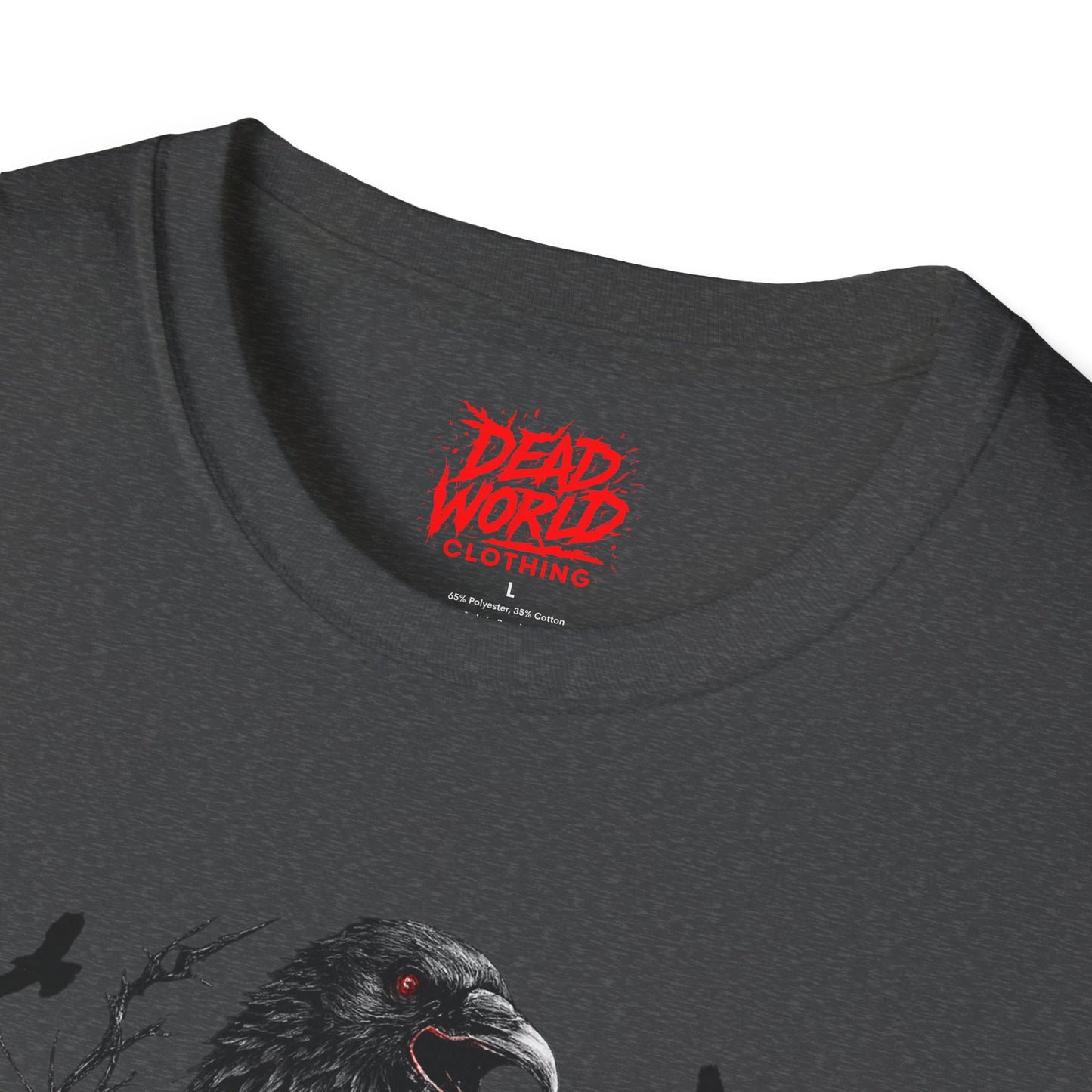 Raven & Skull T-Shirt — Gothic Crow Skull Graphic Tee