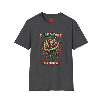 Blood Rose Graphic T-Shirt — Dead World Clothing Skull & Rose Gothic Tee