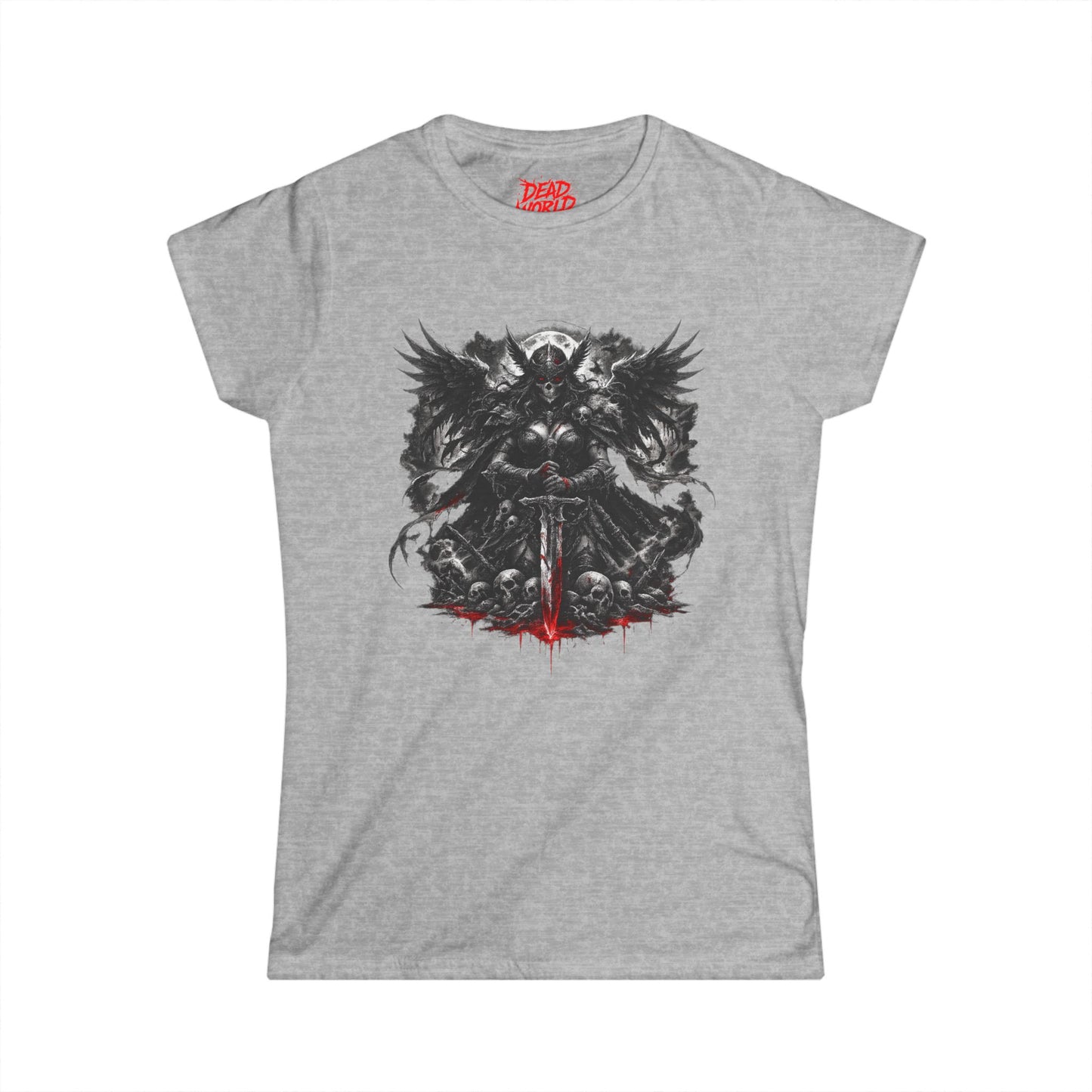 Graphic Tee — Viking Warrior Skull Sword Design (Women’s)