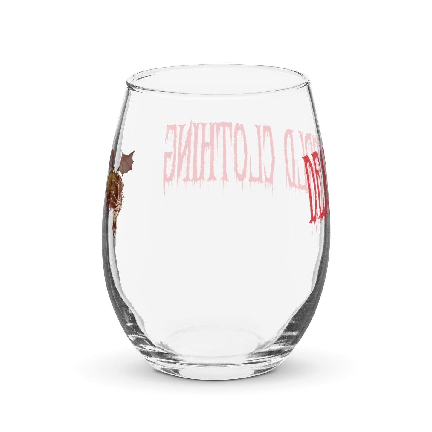 Stemless wine glass