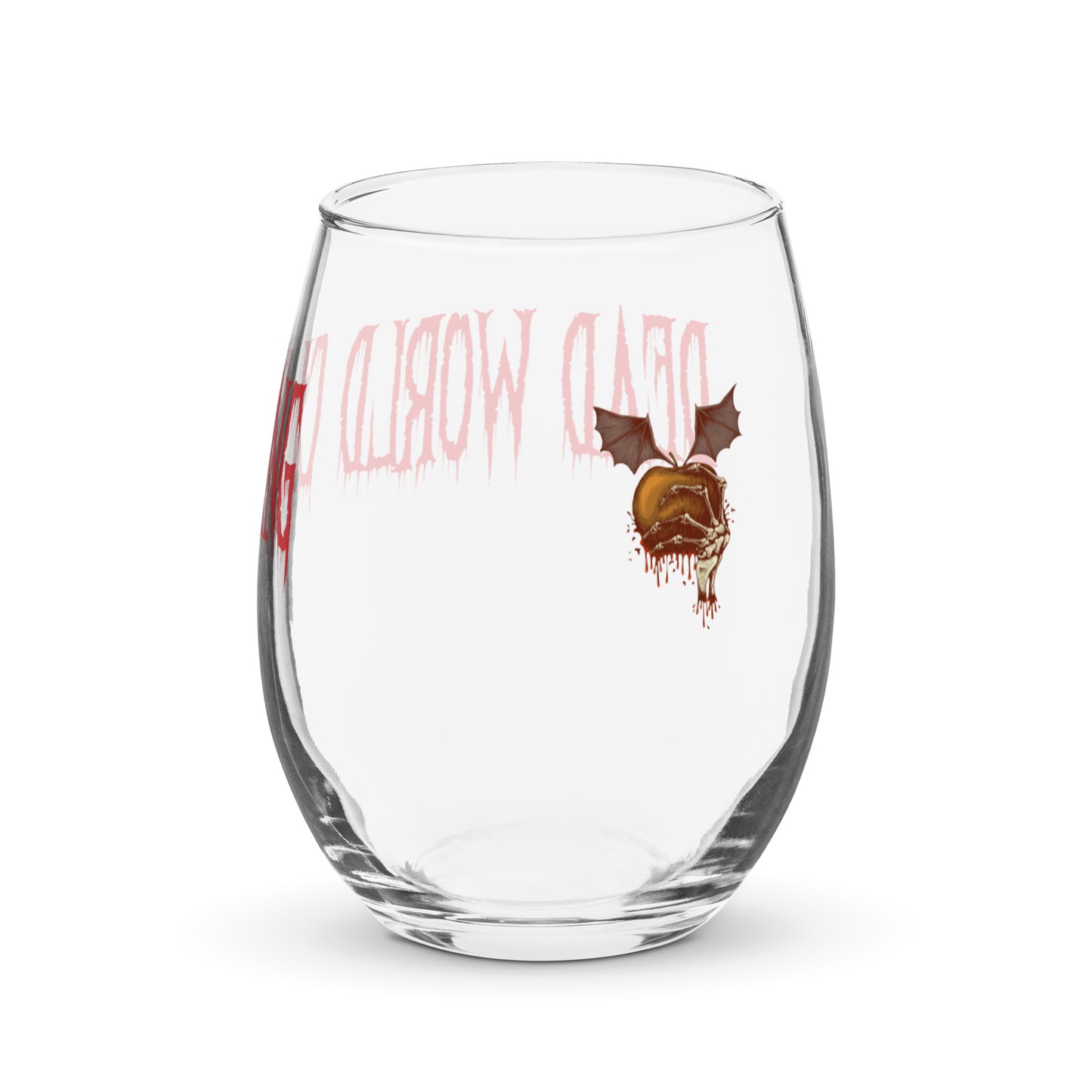 Stemless wine glass